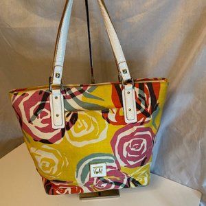 Sarah Violet Tote/shoulder bag canvas multi color floral